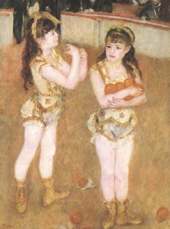 Pierre-Auguste Renoir Tva sma cirkusflickor China oil painting art